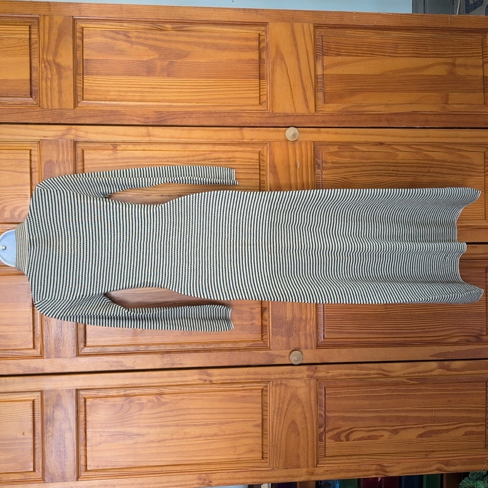 NWT Black/Cream Casual Long Sleeve Sweater Dress S - Picture 5 of 8